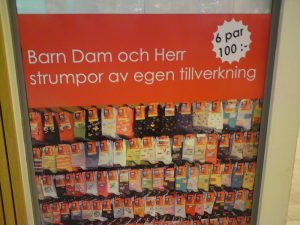 Barn Dam och Herr strumpor