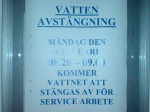 Vatten avstängning