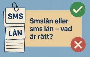 Smslån eller sms lån – vad är rätt