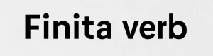 Finita verb som håller ihop meningen